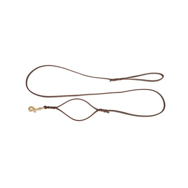 Dingo Gear Correa de cuero con doble asa 10 mm x 1,8 m