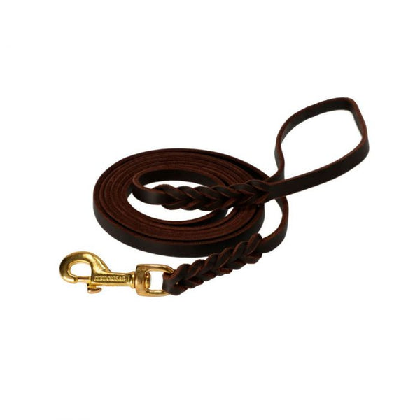 Dingo Gear Correa de cuero engrasado con asa 15 mm x 2,5 m