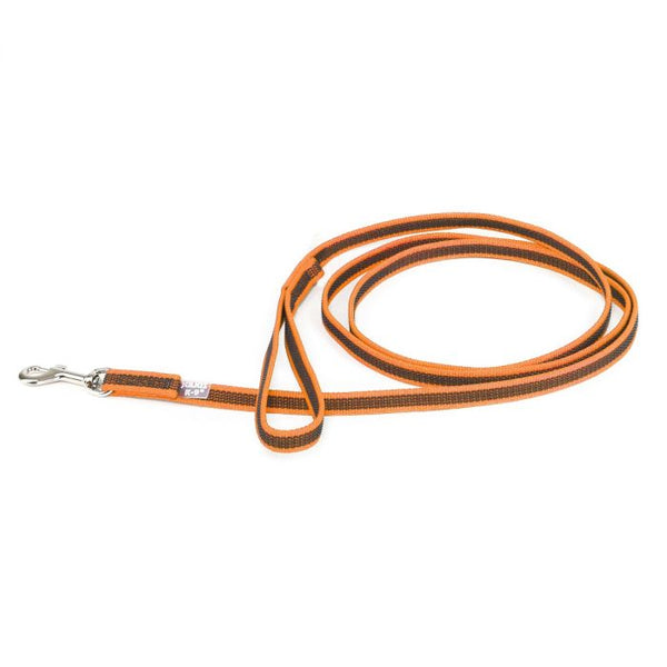 Julius-K9 Correa naranja de goma entretejida 14 mm con asa