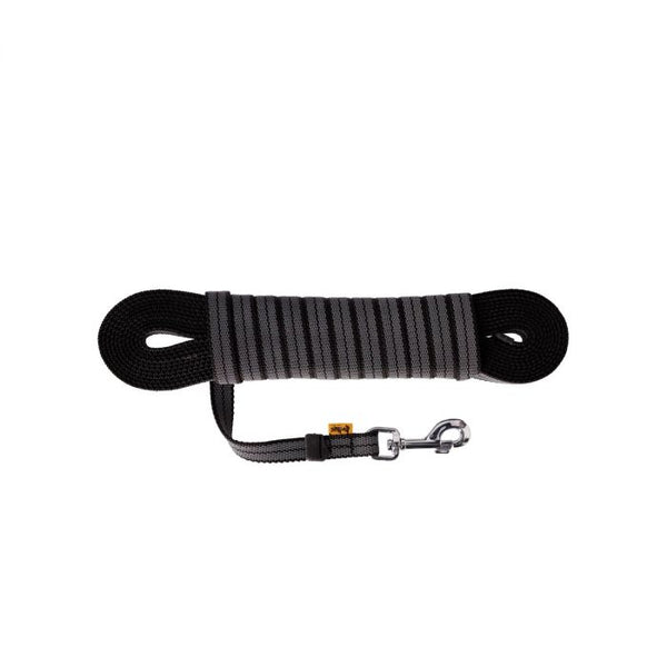 Dingo Correa negra de entrenamiento de goma entretejida 20 mm sin asa