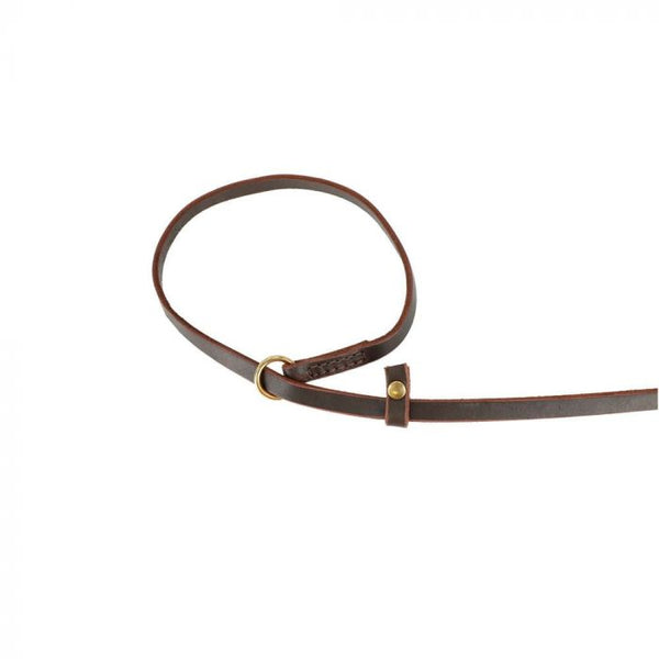 Dingo Gear Correa collar de cuero 12 mm x 2,5 m