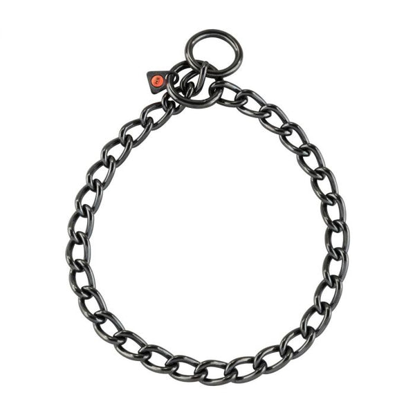 HS Sprenger Collar eslabón retorcido de acero inoxidable negro 4 mm