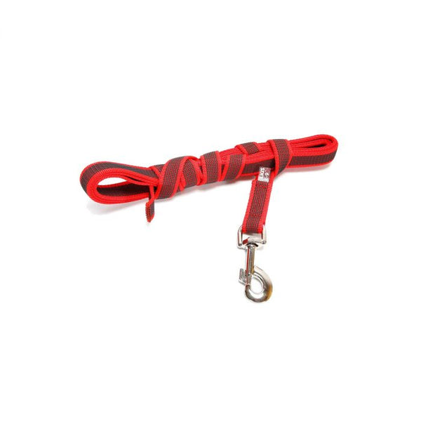 Julius-K9 Correa roja de goma entretejida 20 mm x 3 m sin asa