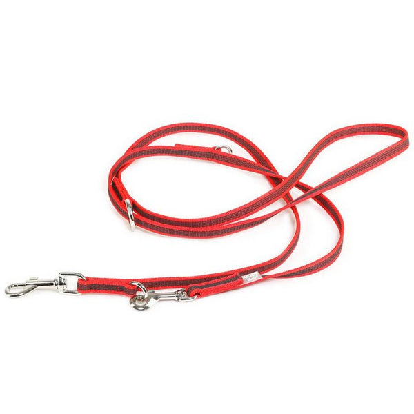 Julius-k9 Ramal policial rojo de goma entretejida 14 mm x 2,2 m